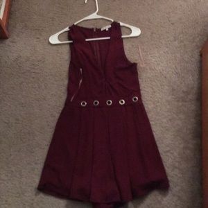 Wine red romper